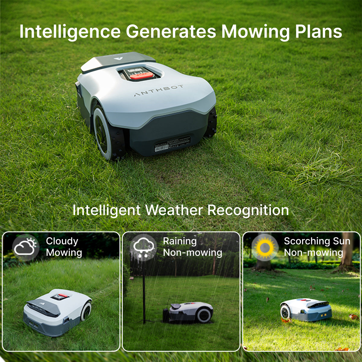 ANTHBOT Genie: Smart AI Robot Lawn Mower - No Wire