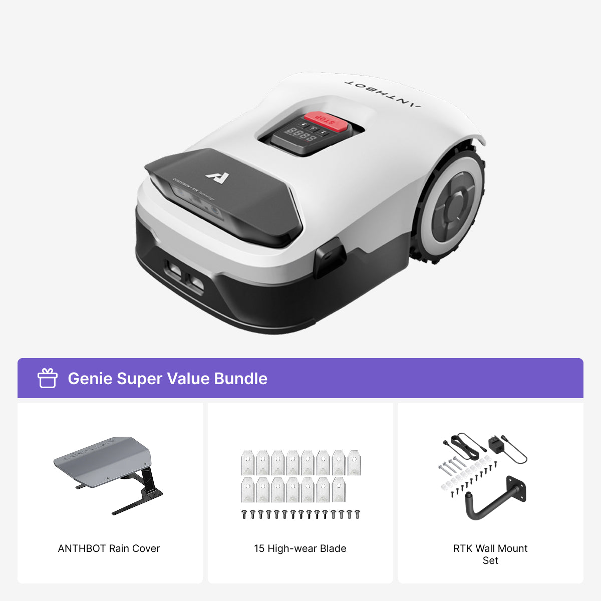 ANTHBOT Genie: Smart AI Robot Lawn Mower - No Wire