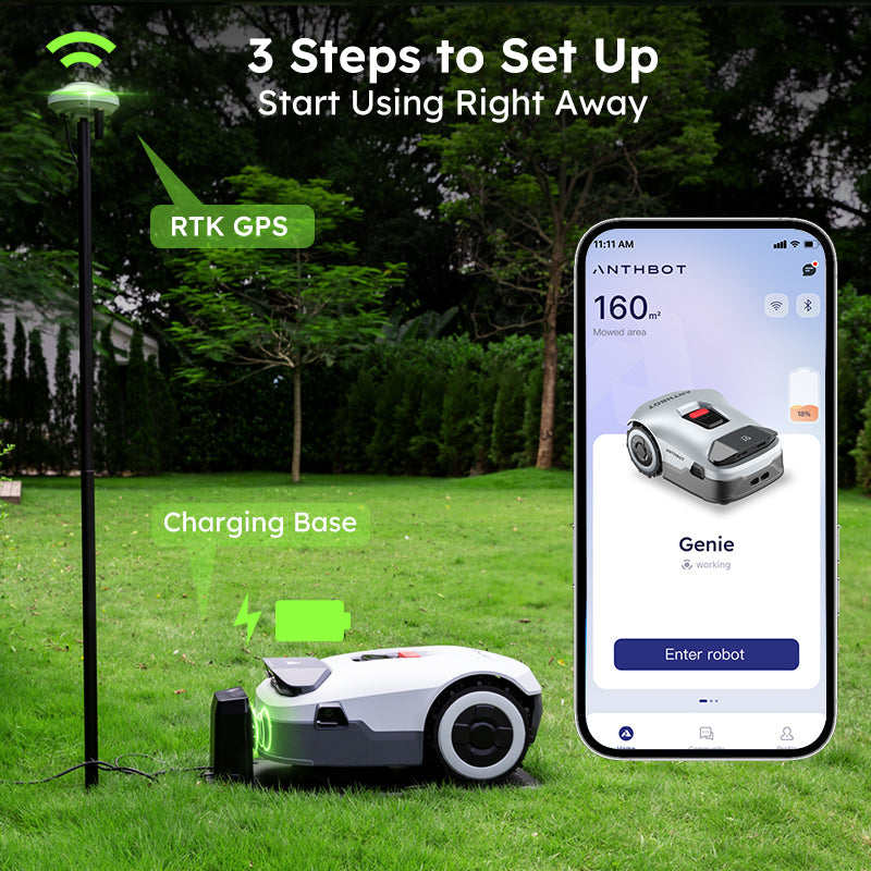 Pre-order | ANTHBOT Genie 1000: AI Robot Lawn Mower No Wire